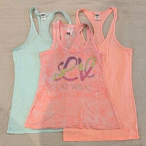 Victoria's Secret Pastel Tank Tops - Pink, Mint, Peach